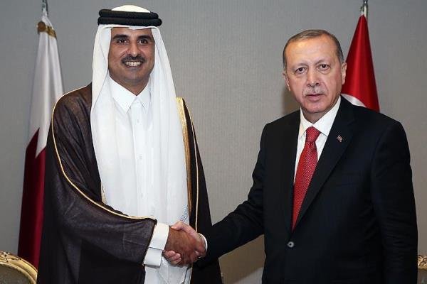 تأکید اردوغان و امیر قطر بر تقویت روابط دوجانبه