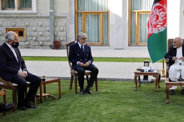 دیدار سه جانبه «زلمای خلیل زاد»، «اشرف غنی» و «عبدالله عبدالله»