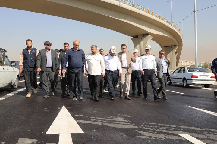 افتتاح سومین مسیر دسترسی پروژه میدان فتح با حضور رئیس پلیس راهور تهران